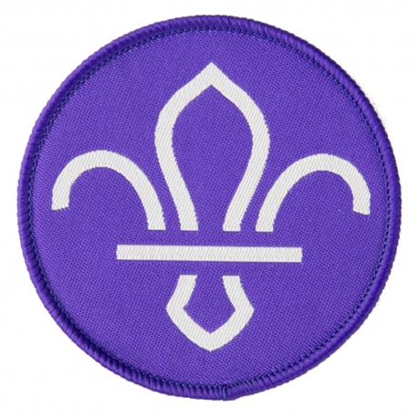 FDL Fleur de Lis Woven Fun Badge - PURPLE