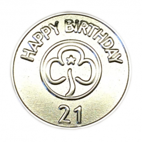 Happy 21st Birthday Metal Badge