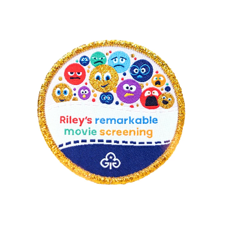 PRE ORDER - Riley's remarkable movie screening woven badge (Inside out 2)