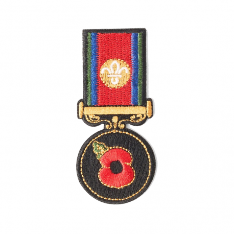 Poppy & Scouts Medal Blanket Badge