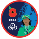 Remembrance Poppy woven badge and info card 2024