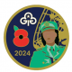 Remembrance Poppy metal badge 2024