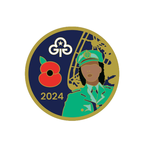 Remembrance Poppy metal badge 2024