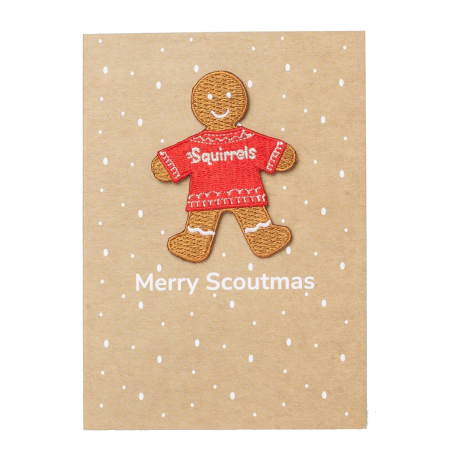 Squirrels Gingerbread Badge Card