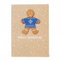 Fleur de Lis Gingerbread Badge Card