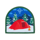 Christmas Camp Scene Blanket Badge