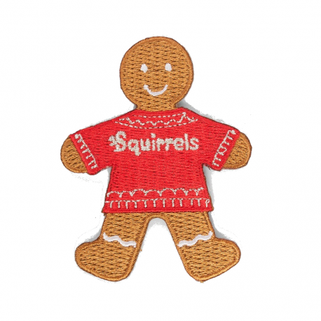 Squirrels Gingerbread Blanket Badge