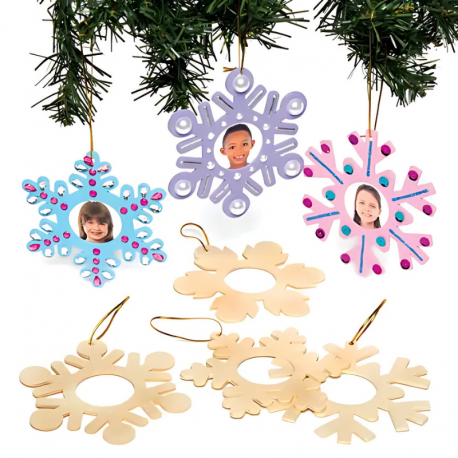 Snowflake Photo Decoration (Wooden)